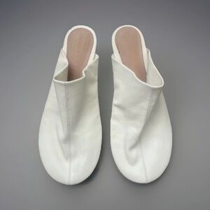 Bottega Veneta White Leather Mules